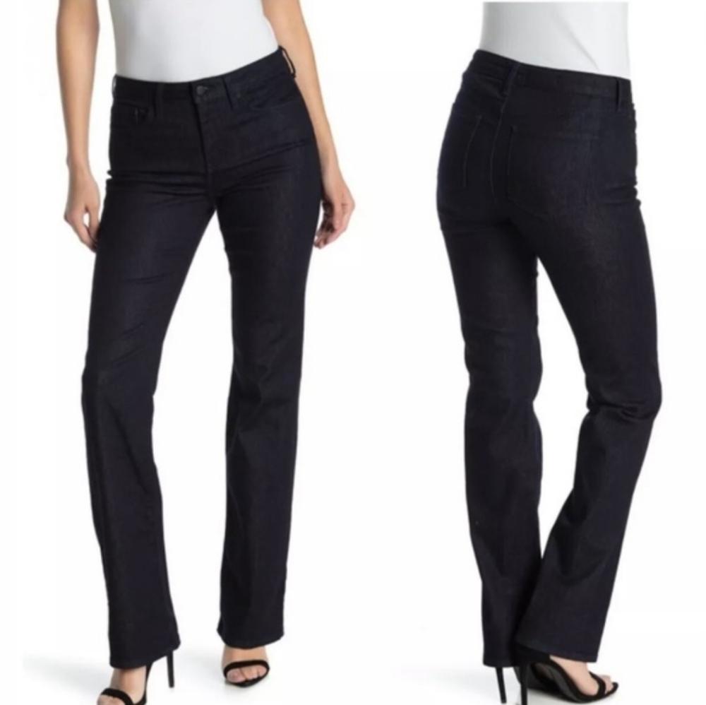 NYDJ Barbara Bootcut Jeans 10P Rinse Dark Blue High Rise Stretch Denim NWT